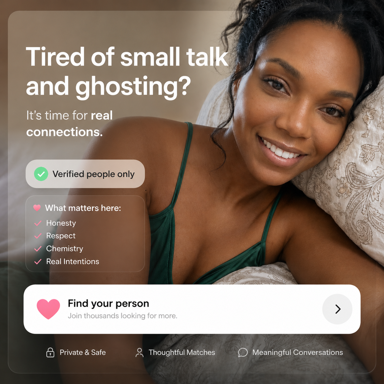Gotiglacialsh Facebook ad: Meet someone genuine