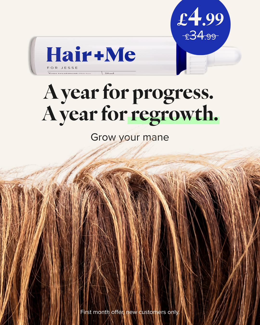 Hair + Me Facebook ad