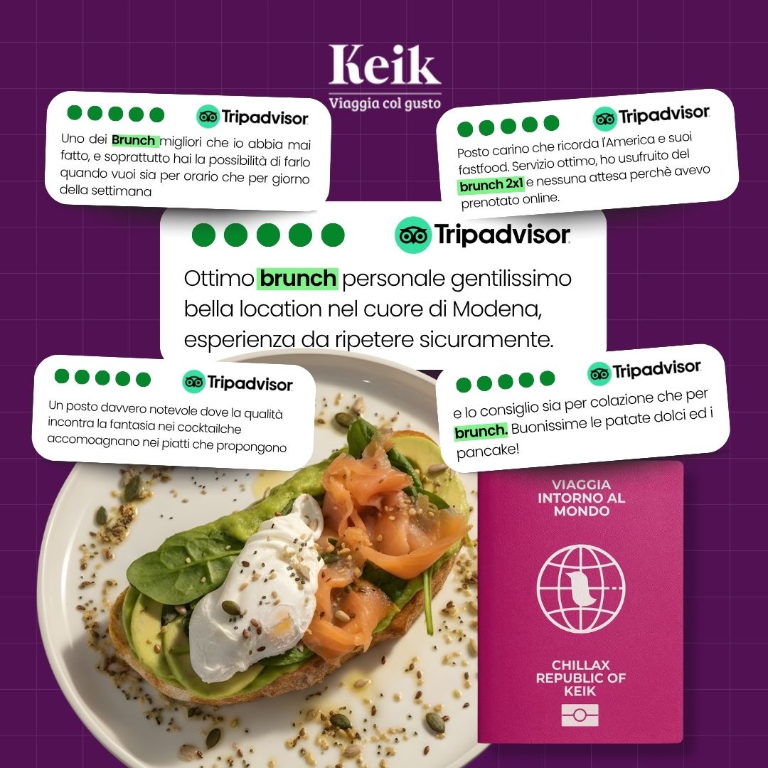 KEIK Facebook ad: Ogni piatto del nostro brunch è una tappa…