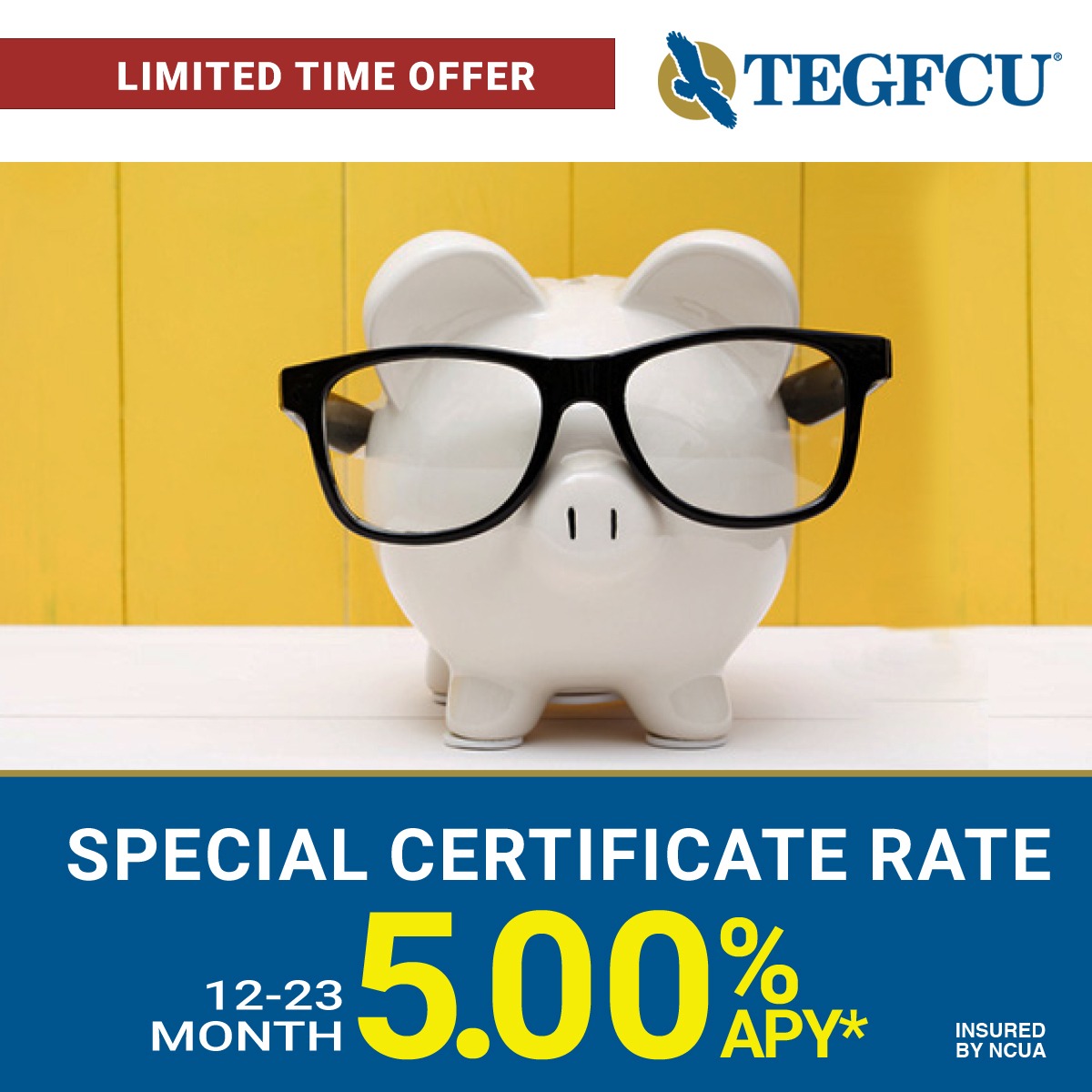 TEG Federal Credit Union Facebook ad from Mar 13, 2026