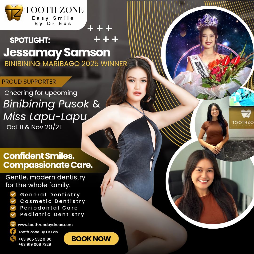 Toothzone by Dr. Eas - Dental Clinic Facebook ad: Tooth Zone proudly cheers on Jessamay Samson, Binibining…
