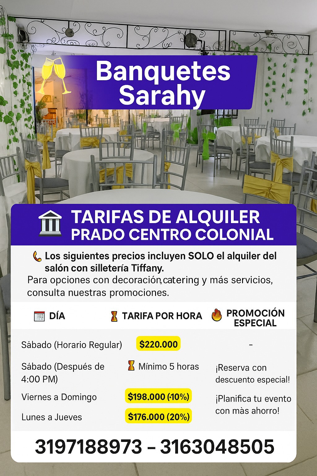 Banquetes Sarahy Medellín Facebook ad: Banquetes Sarahy