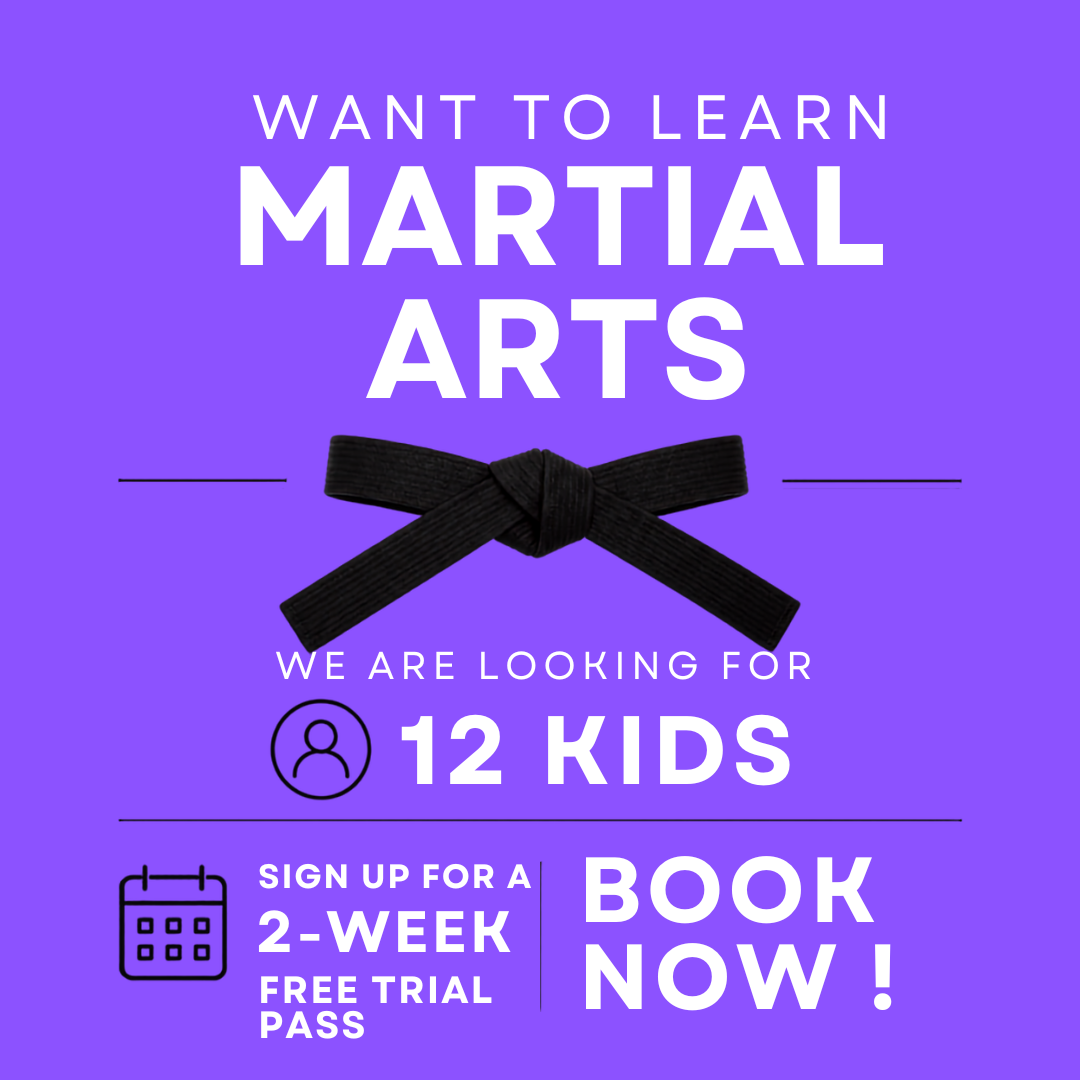 Mount Pleasant Family Martial Arts Facebook ad: 2 Week FREE TRIAL for KIDS