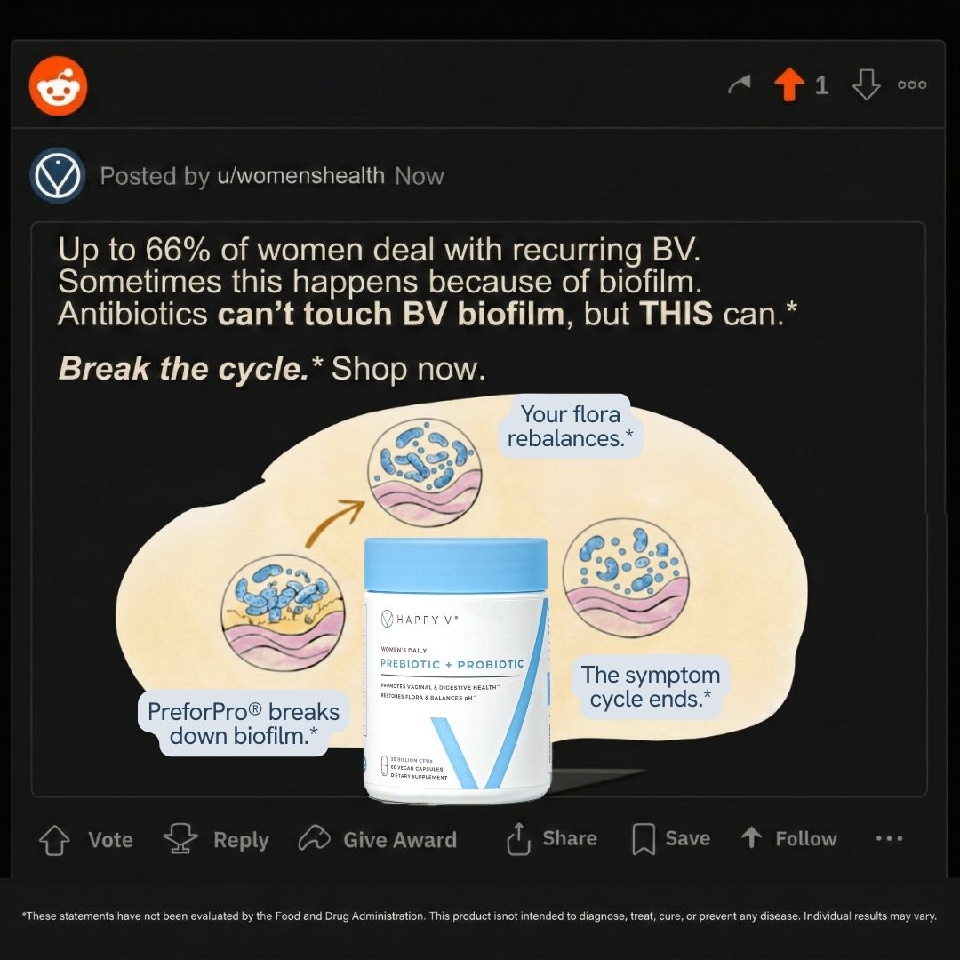 Happy V Facebook ad
