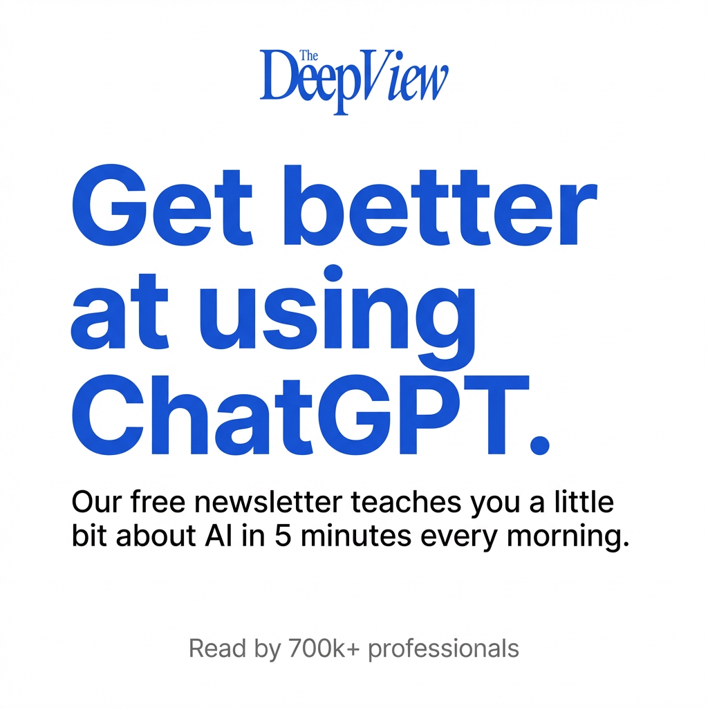 The Deep View Facebook ad: The free daily AI briefing.