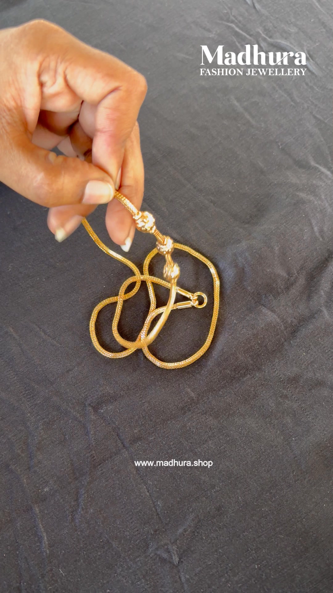 Madhura Fashion Jewellery Facebook ad: Premium One Gram Gold Plating.