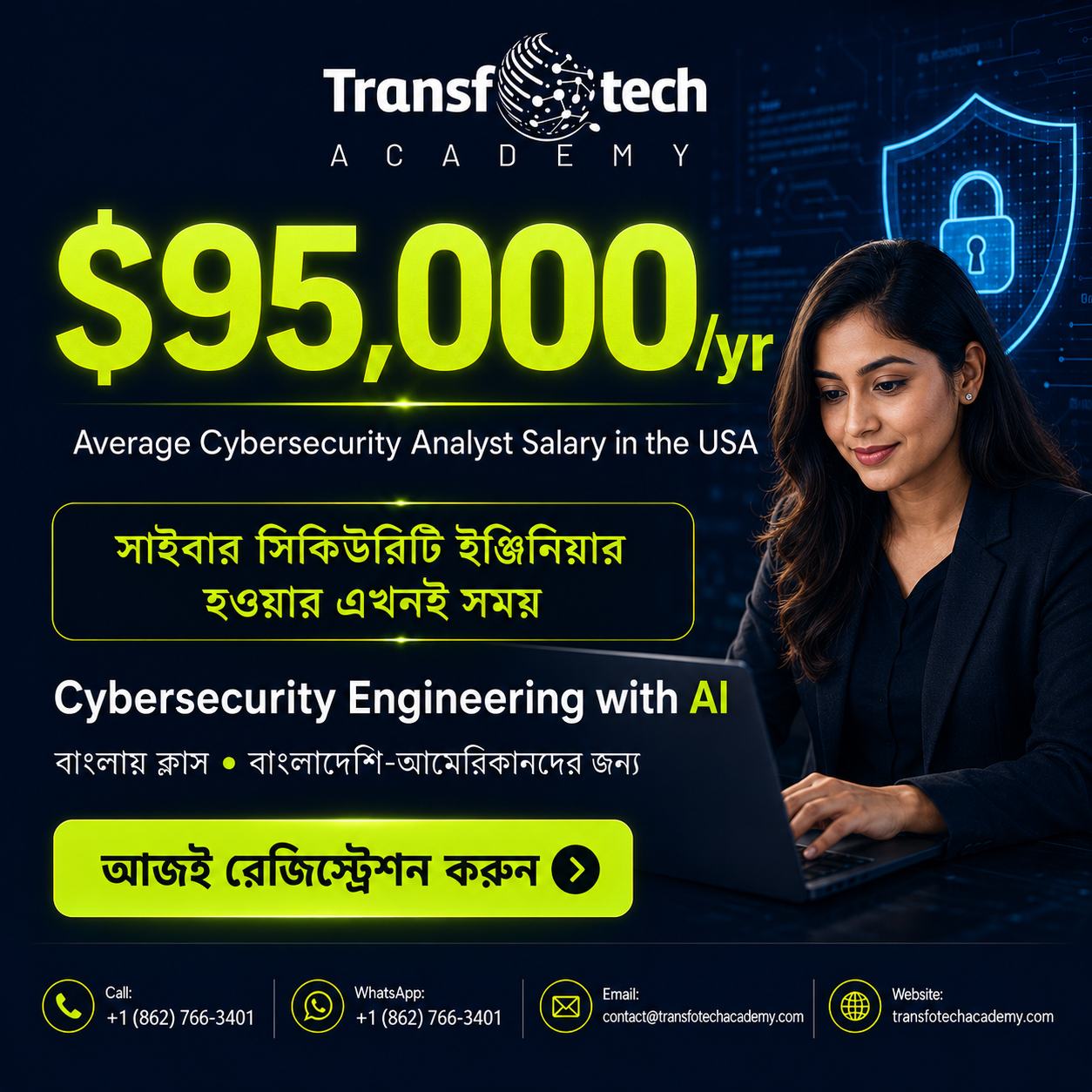 Transfotech Academy Facebook ad: Join Bangladeshi-Americans in Tech