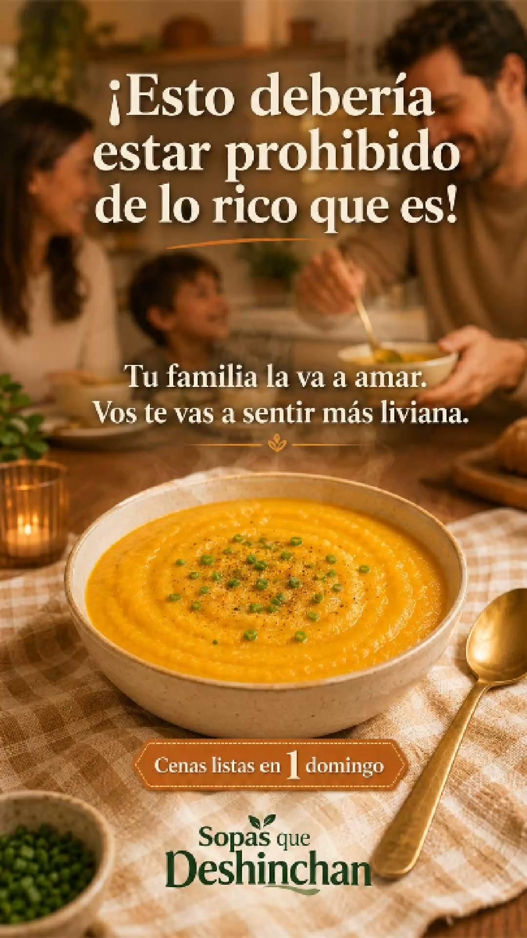 Punto y Coma Store Facebook ad: El Secreto de las Sopas que Deshinchan