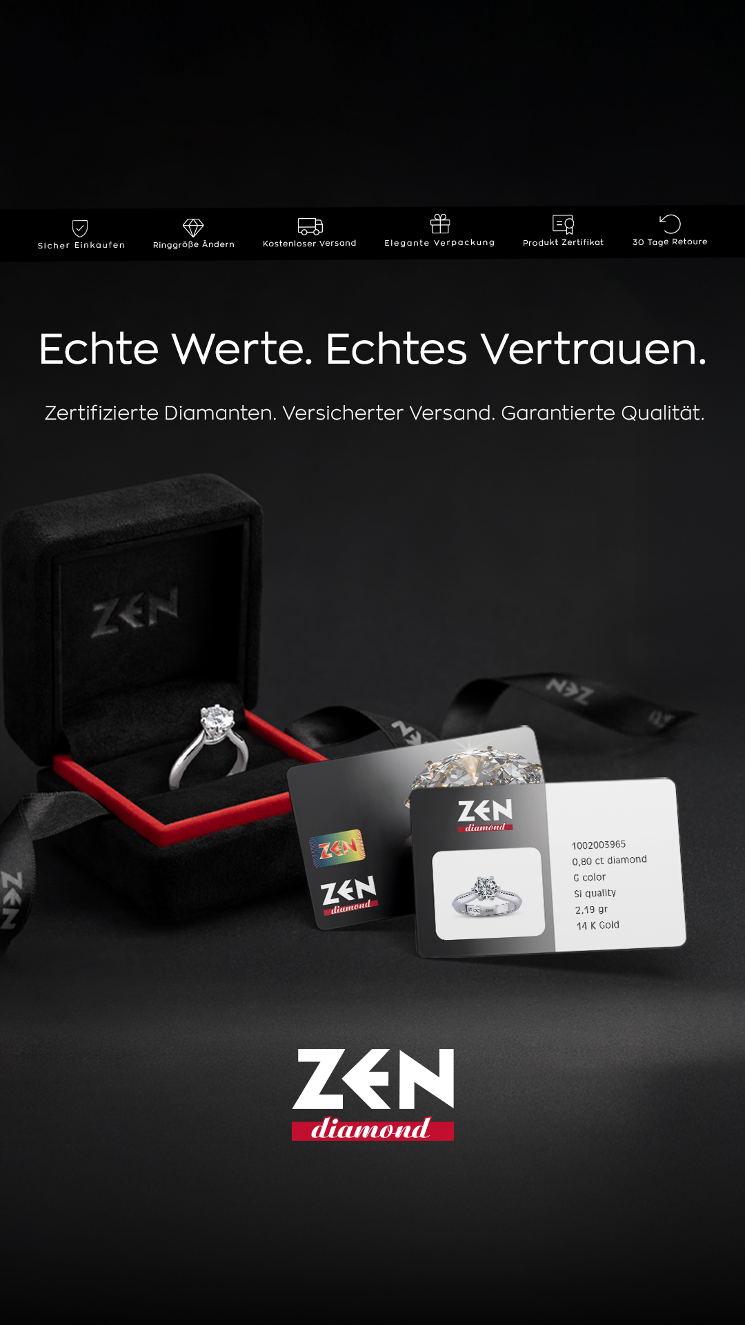 Zen Diamond ad creative