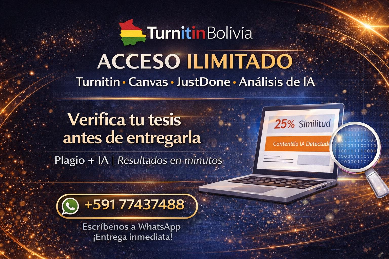 Turnitin Bolivia Facebook ad: Turnitin cuentas YA