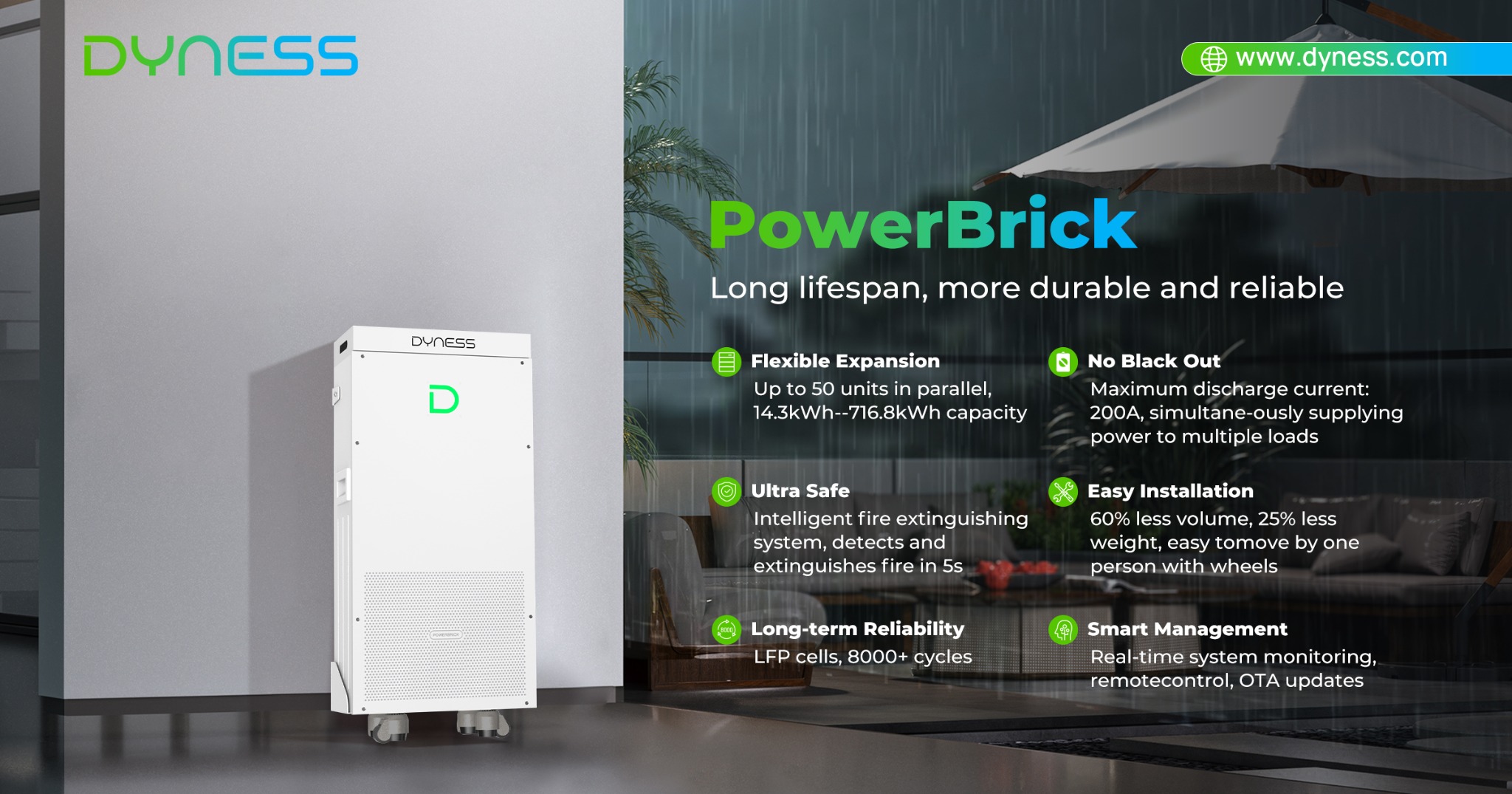 Dyness Africa Facebook ad: Reliable Power, Backed by Reliable People