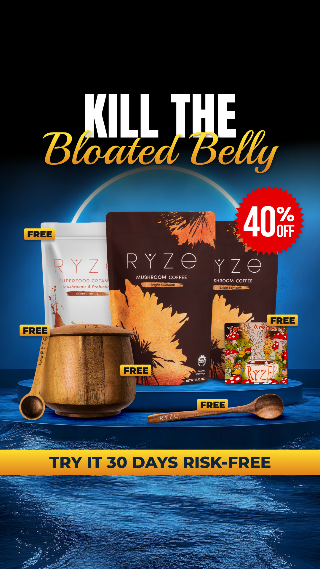 RYZE Superfoods Facebook ad