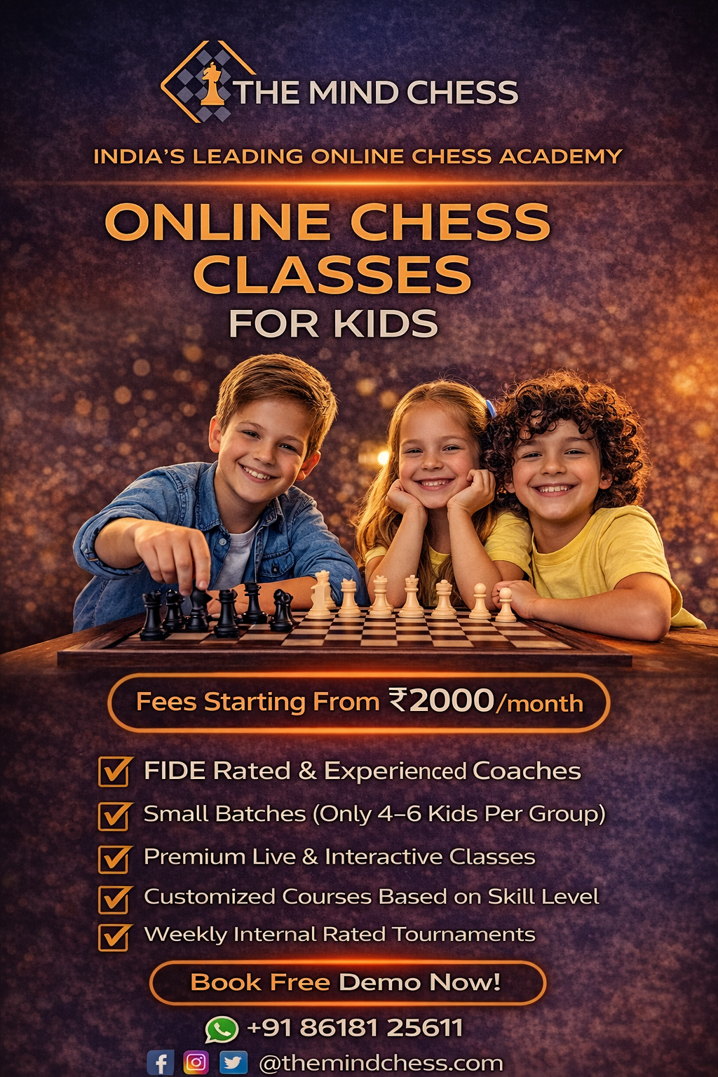 The Mind Chess Academy Facebook ad from May 11, 2026