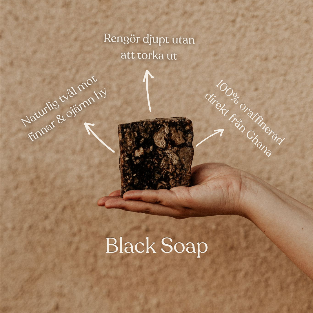 Nuni Global Facebook ad: Black Soap från Ghana för en renare, jämnare hy