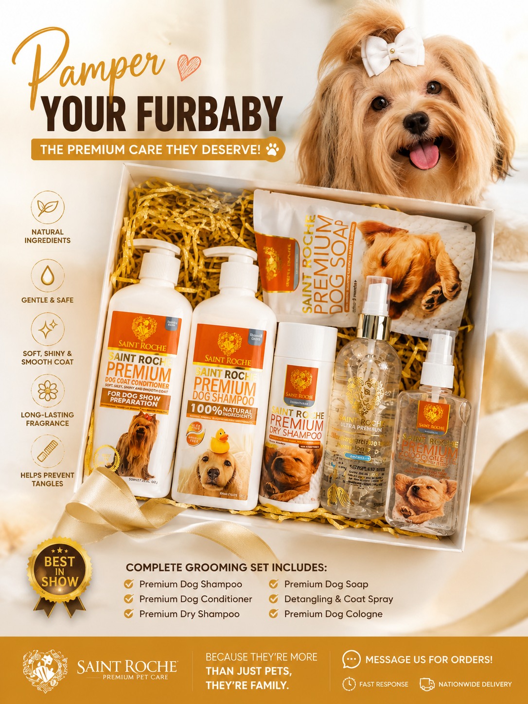 Saint Roche Premium Dog Shampoo Facebook ad