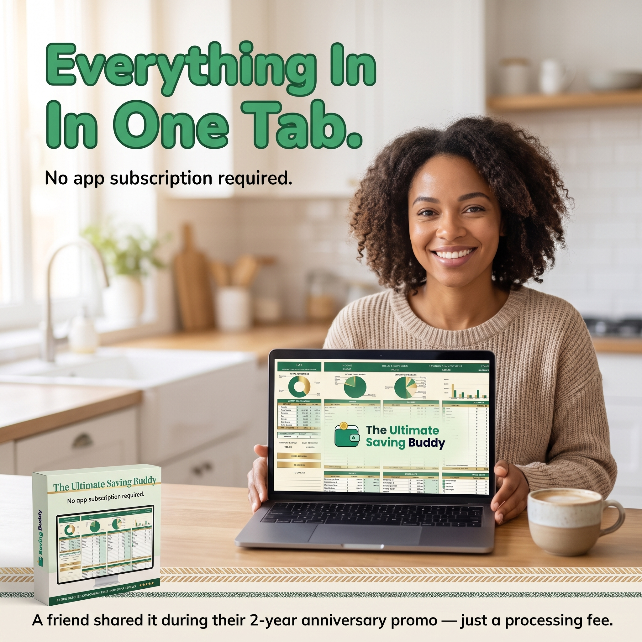 Thesavingbuddy Facebook ad: Free Today ( Just Cover a Processing Fee)