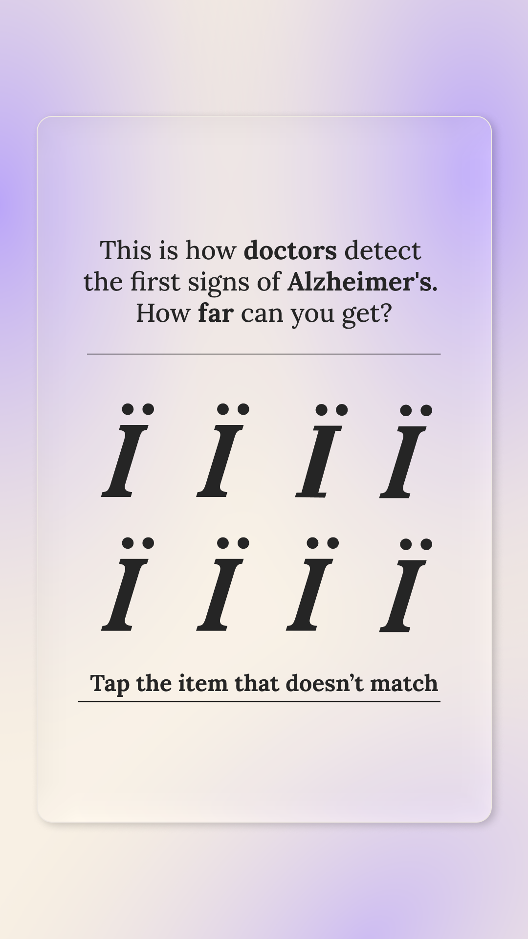 Brain Health Check Facebook ad