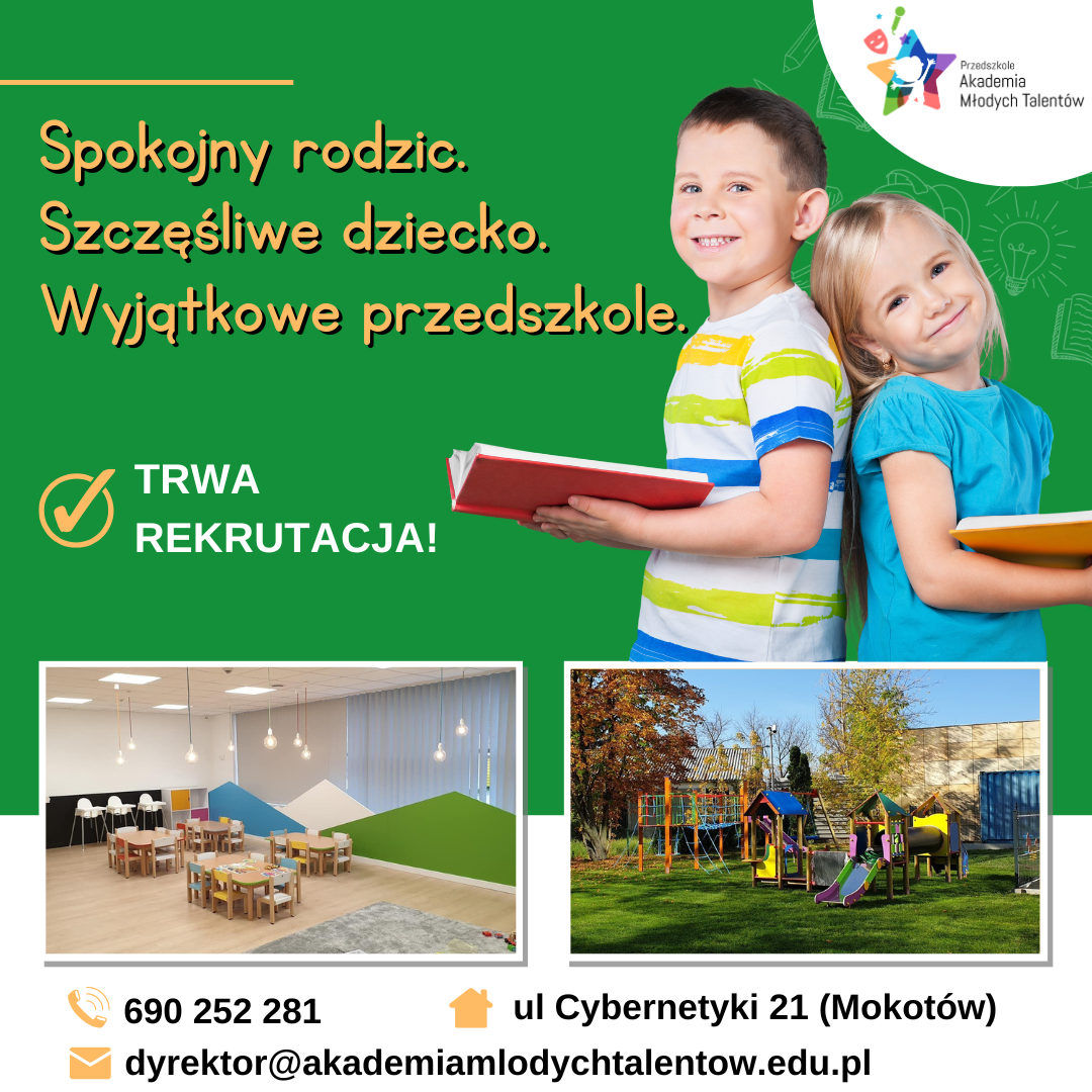 Niepubliczne Przedszkole Akademia Młodych Talentów Facebook ad: Nabór dzieci do Akademii Młodych Talentów