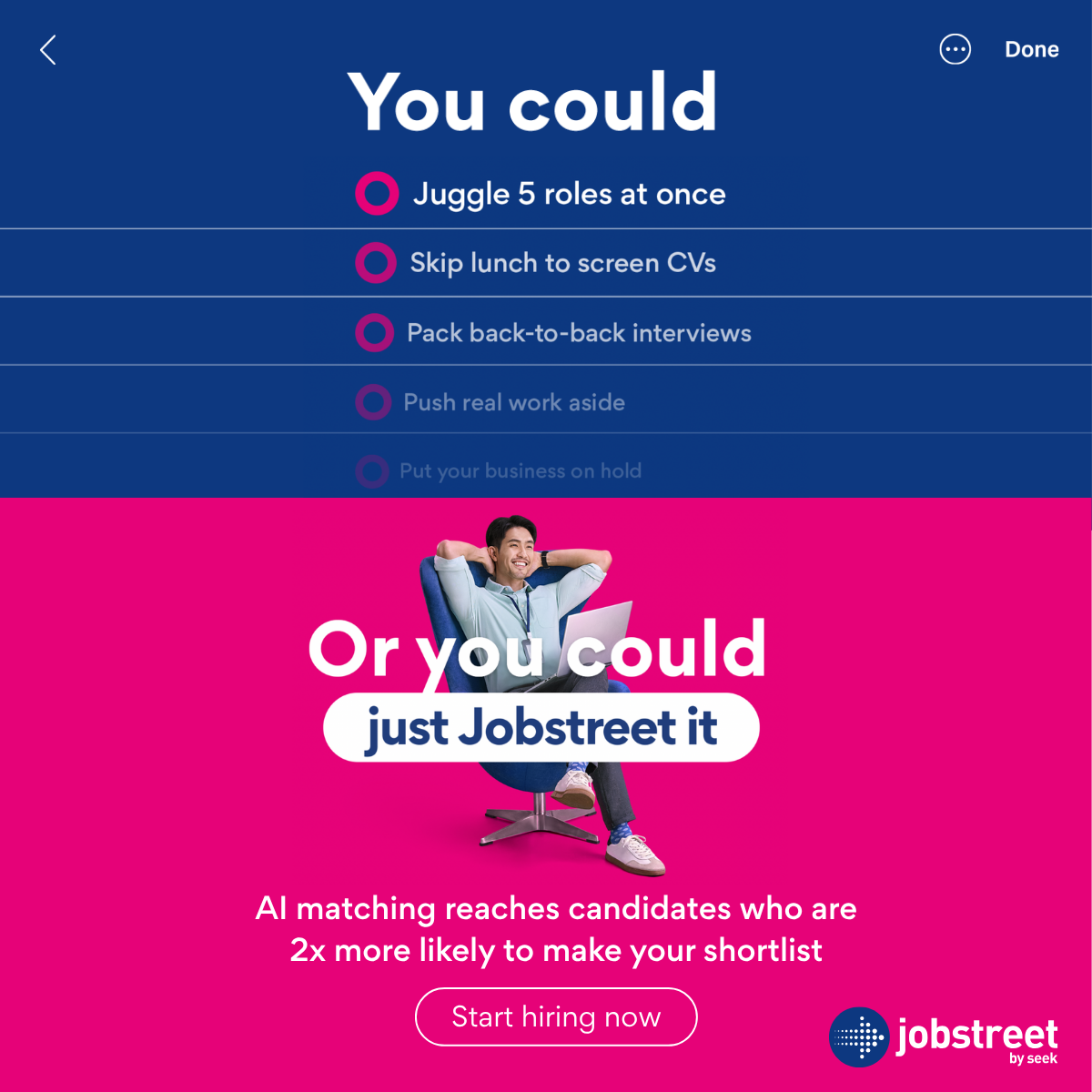 Jobstreet Philippines Facebook ad from Jul 9, 2026