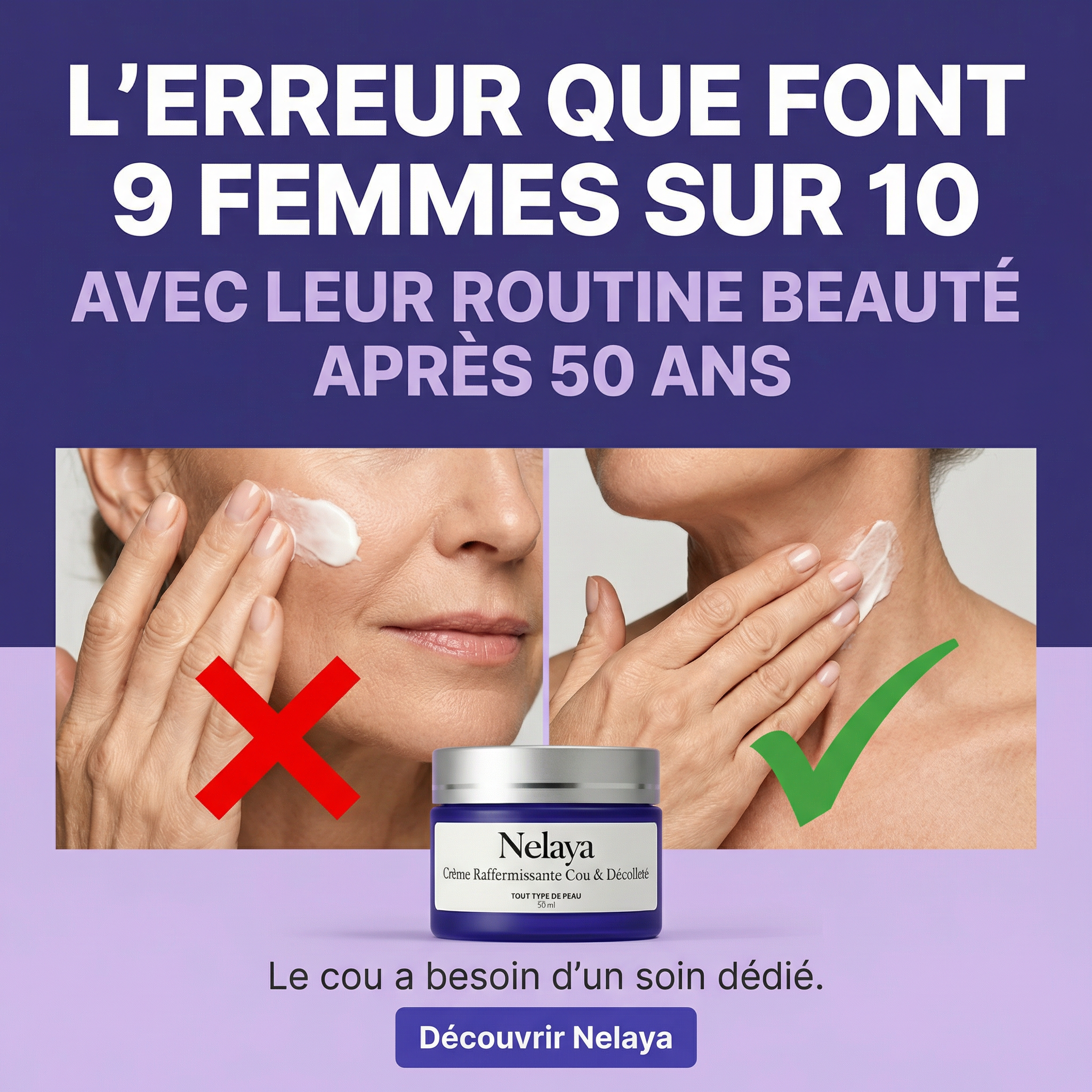 Nelaya Facebook ad: Retrouvez la fierté de porter vos décolletés préférés