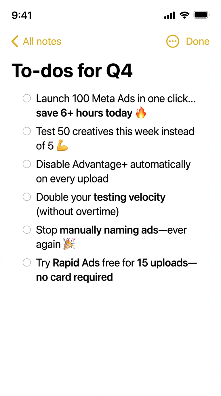 Rapid Ads Facebook ad