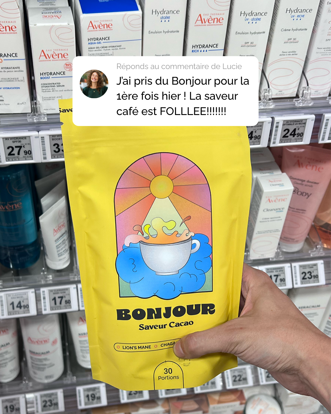 Bonjour Facebook ad