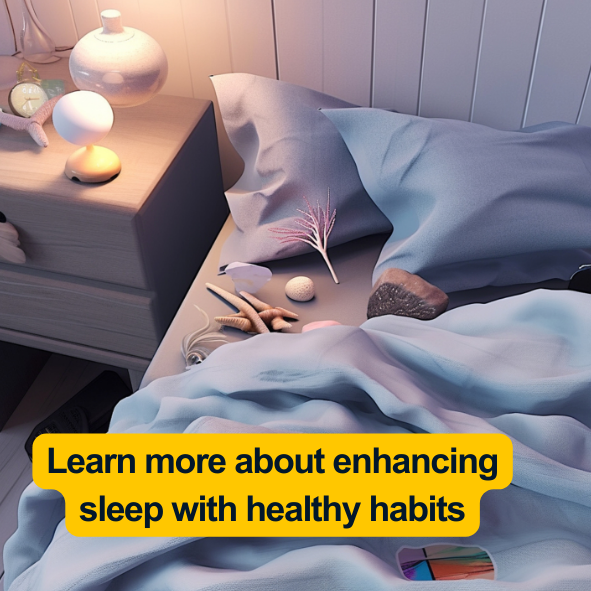 Deep Discovery Facebook ad: Learn more about enhancing sleep with healthy habits
