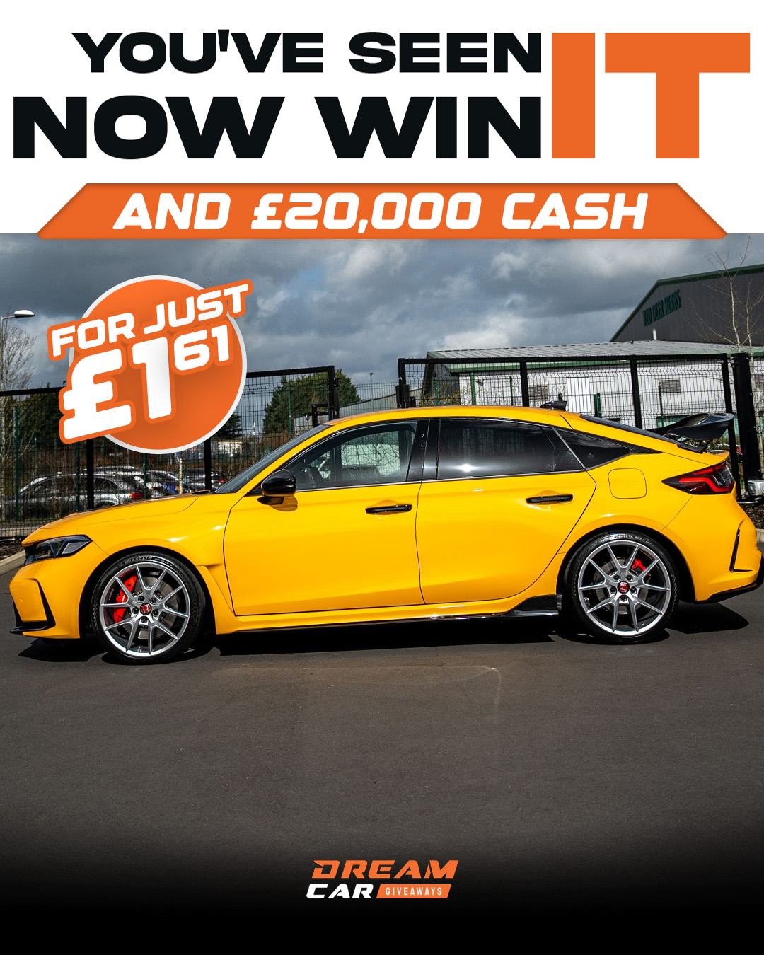 Dream Car Giveaways Facebook ad