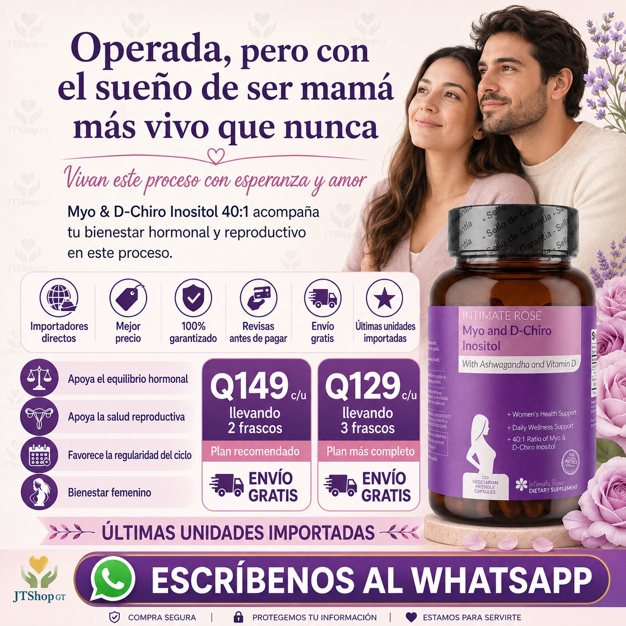 JTShop Facebook ad: Nunca es tarde para tu bienestar