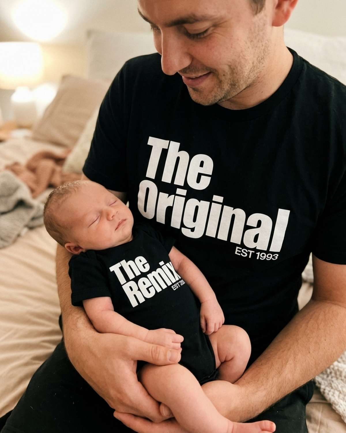 Bo & Birdie Facebook ad: The matching set for dad and baby