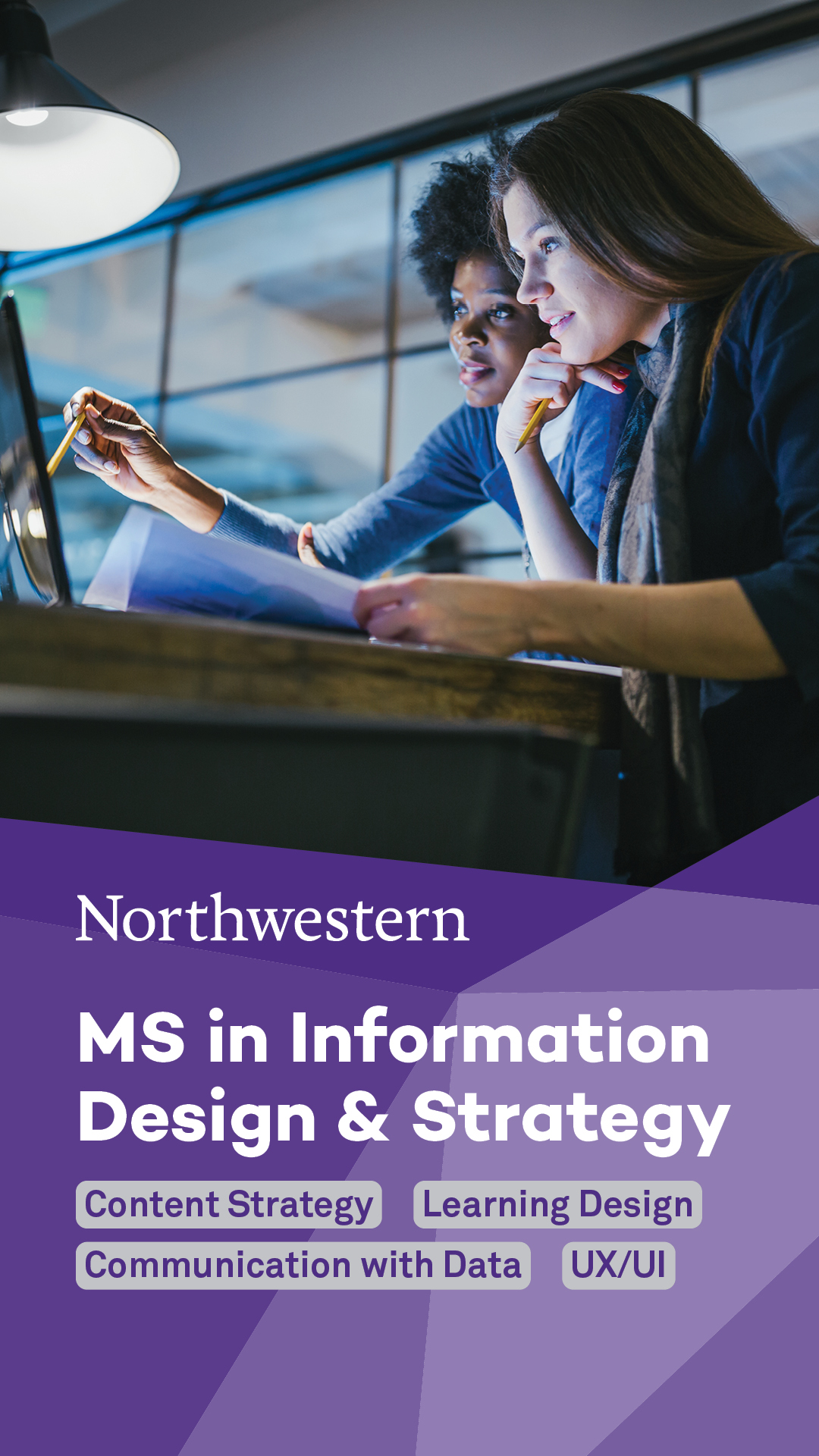Northwestern University School of Professional Studies Facebook ad