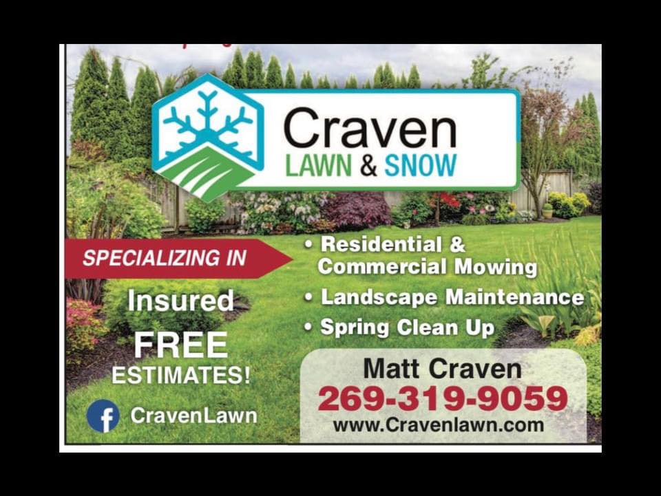 Craven lawn Facebook ad: Craven Lawn Snow provides top-quality lawn maintenance…