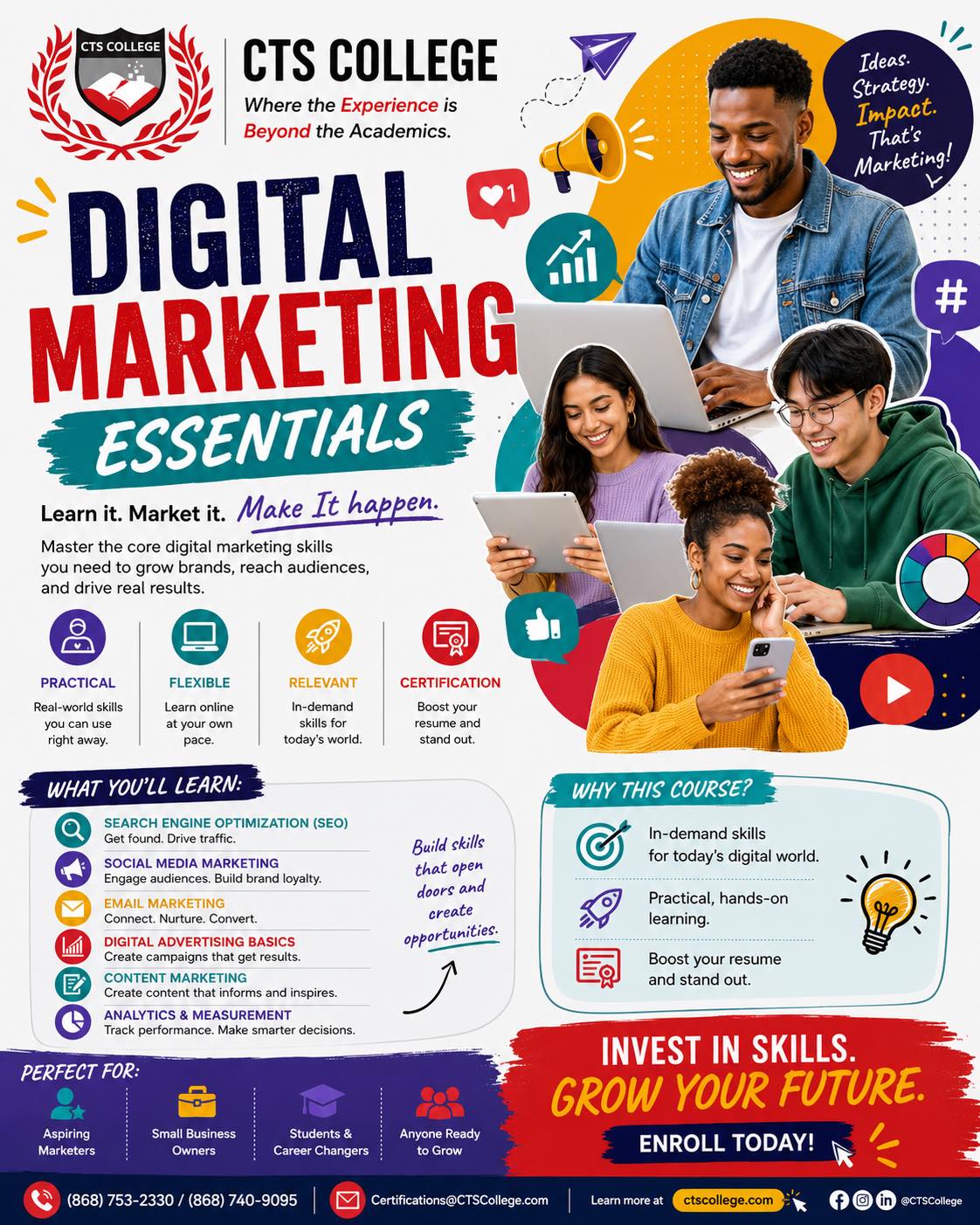 CTS College of Business and Computer Science Ltd - Official Facebook ad: Ready to turn likes into strategy and creativity…