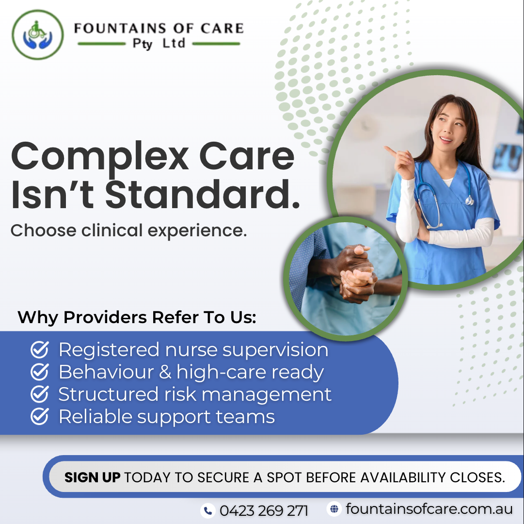 Fountains of Care Facebook ad: Kandos Has a Care Gap. We’re Filling It