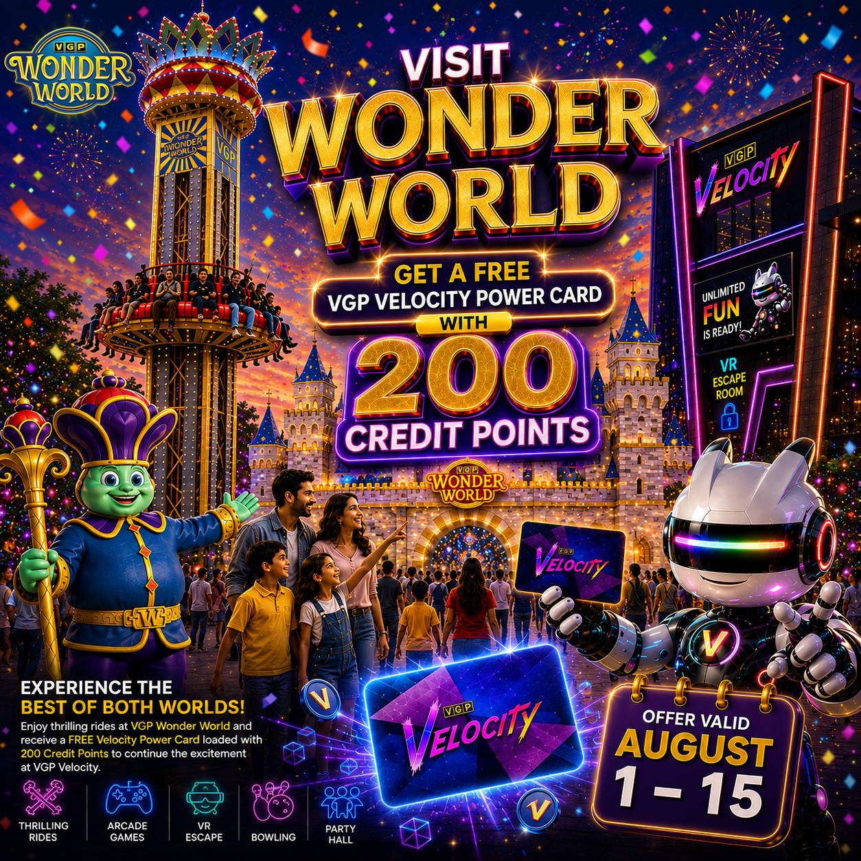 VGP Wonder World Facebook ad from Aug 4, 2026
