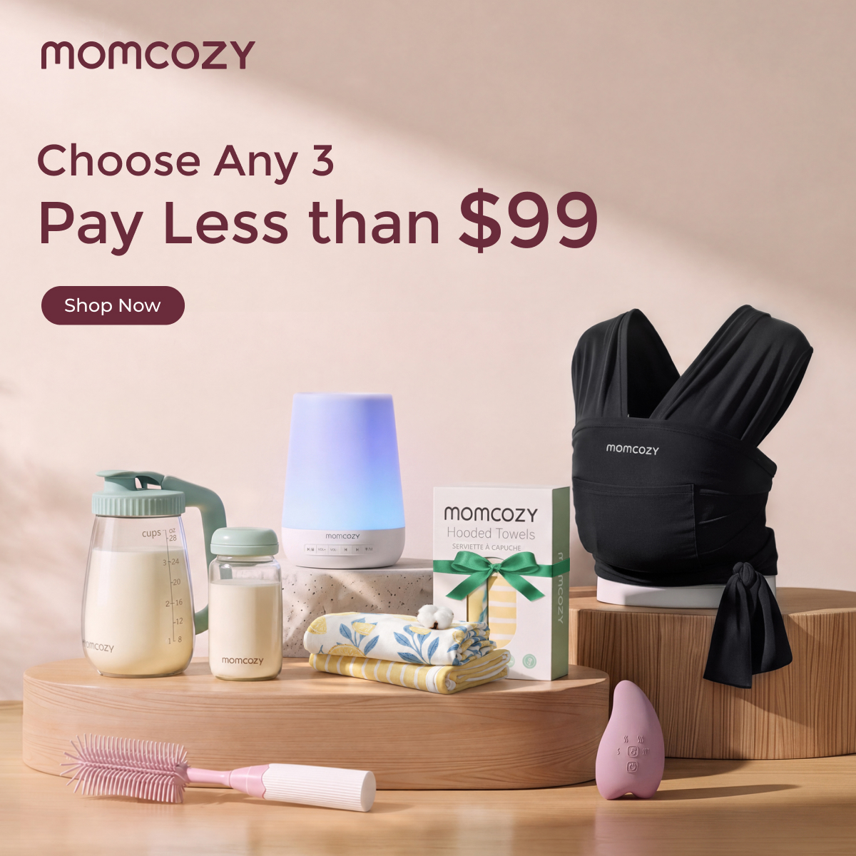 Momcozy Facebook ad: Pick 3. Get Cart Ready.