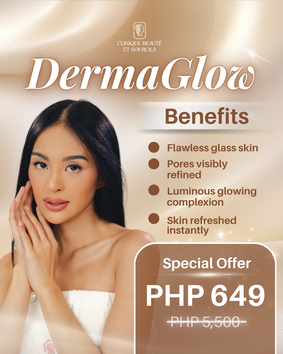 Clinique Beauté Et Sourcils - La Union Facebook ad: Achieve Flawless Glass Skin in La Union!