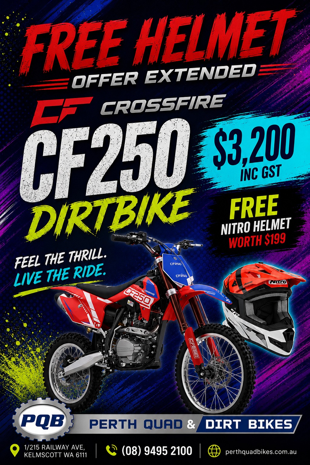 Perth Quad Bikes Facebook ad from Jul 8, 2026