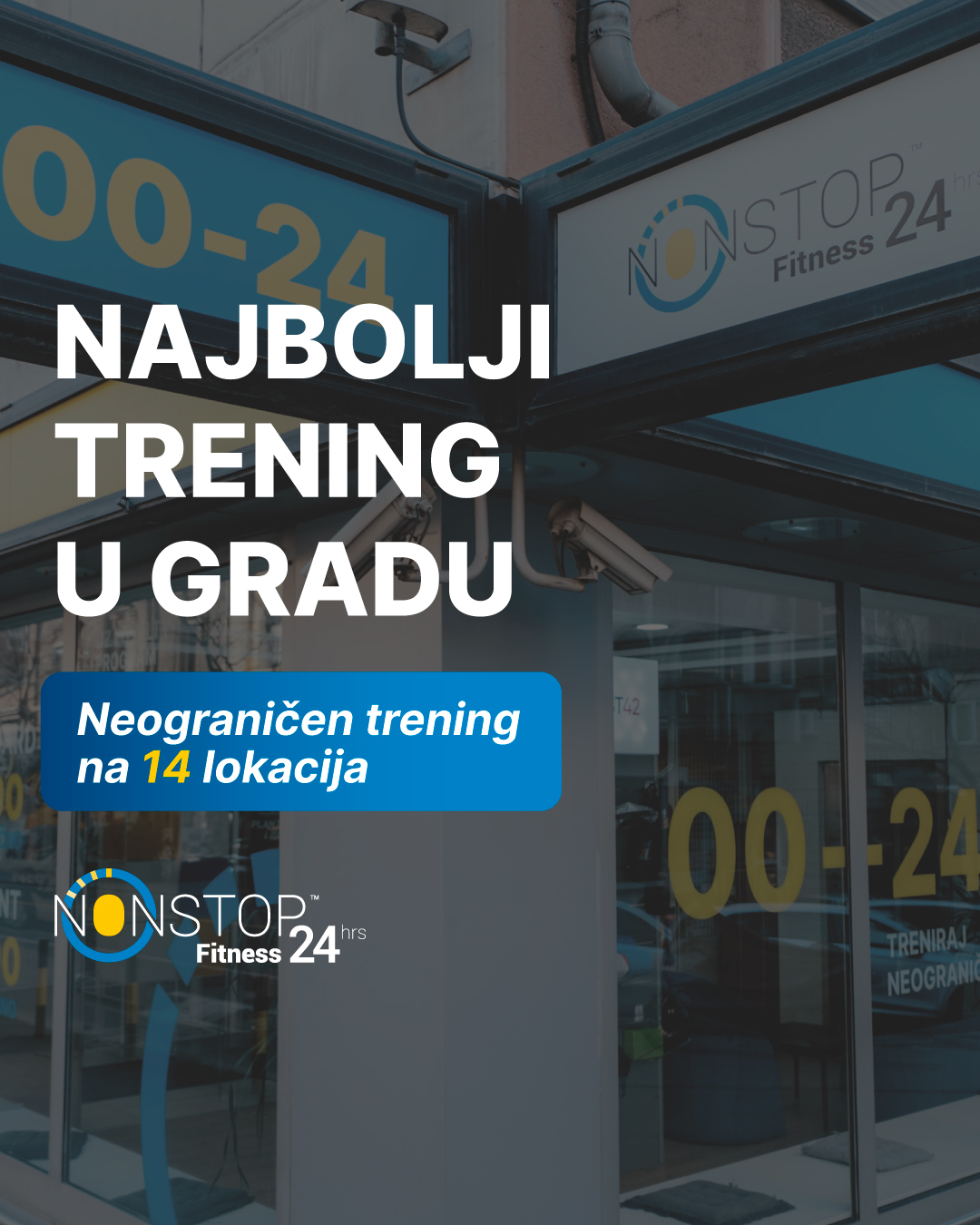 NON STOP Fitness Serbia Facebook ad: Treniraj kad želiš
