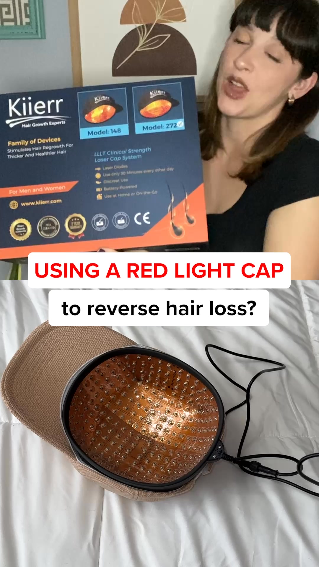 Sincerely JoJo Facebook ad: NASA Red Light Tech… For Hair Growth?