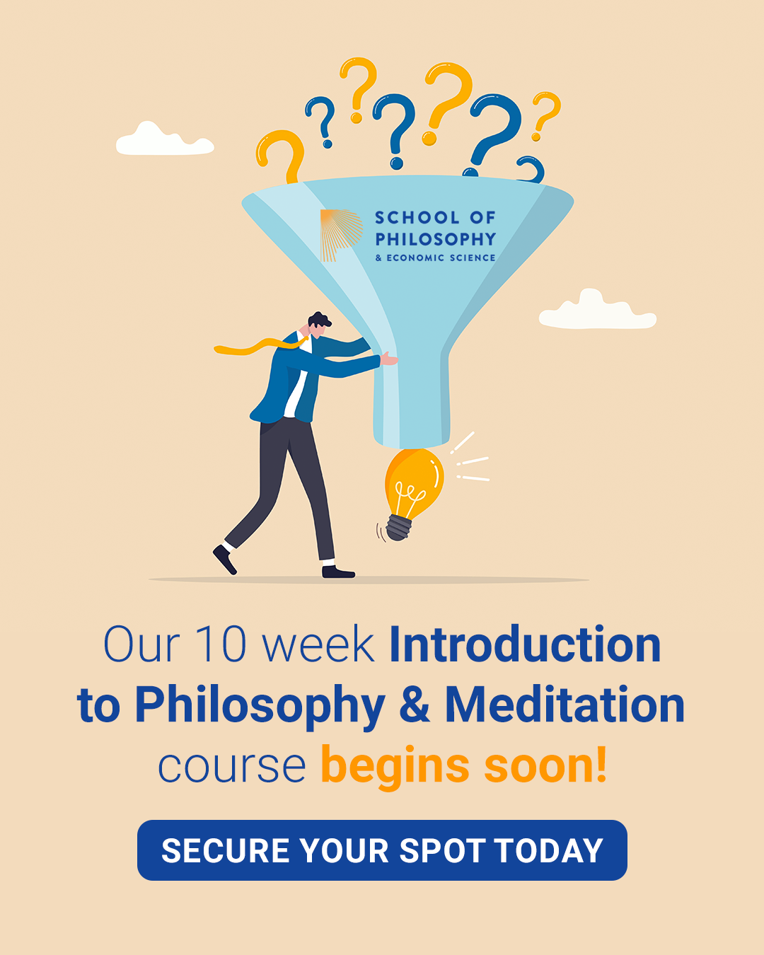 Practical Philosophy Ireland Facebook ad: Introductory Course in Philosophy and Meditation