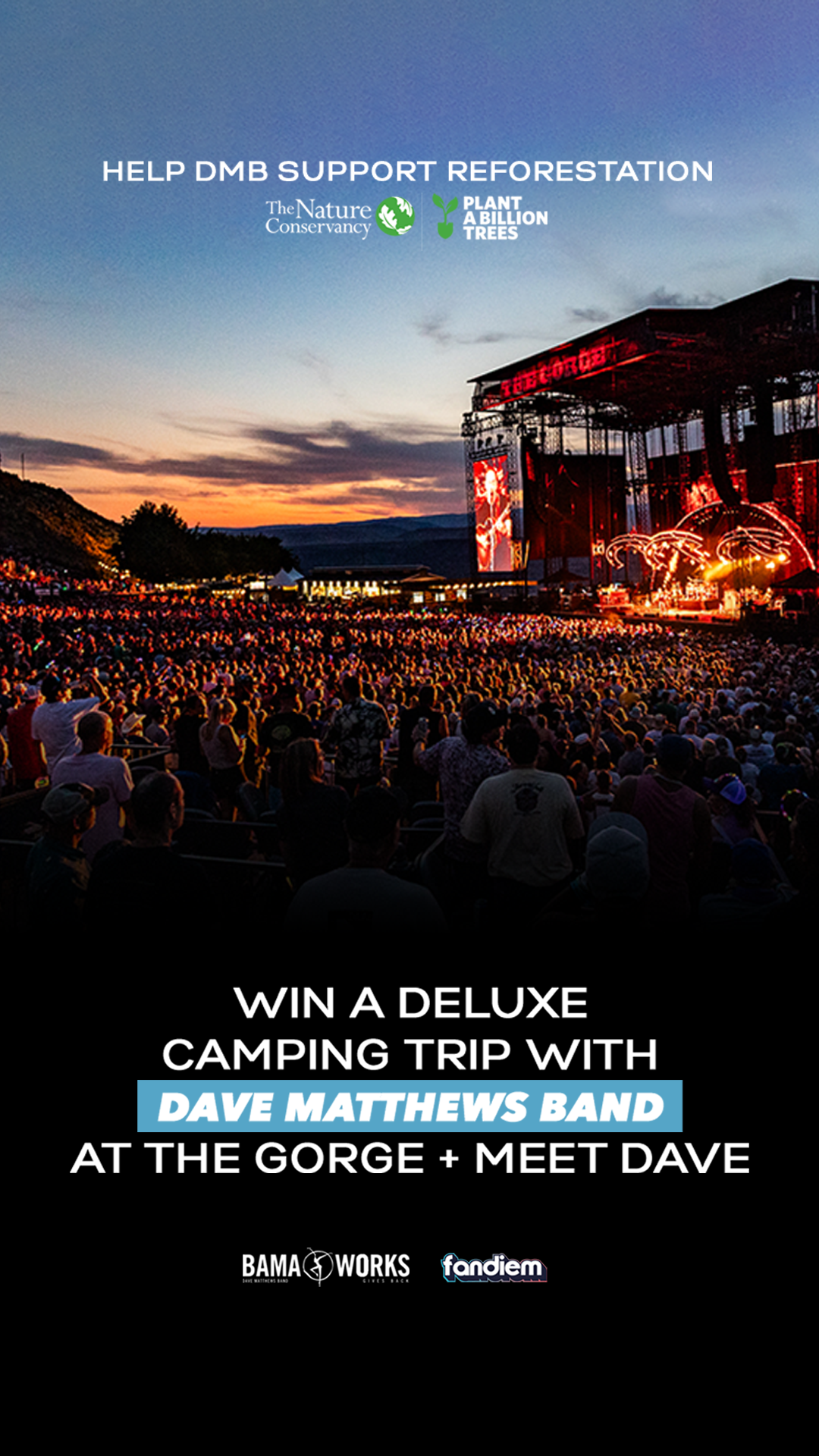 Dave Matthews Band Facebook ad: Win a Deluxe Camping Trip With Dave Matthews Band at The…