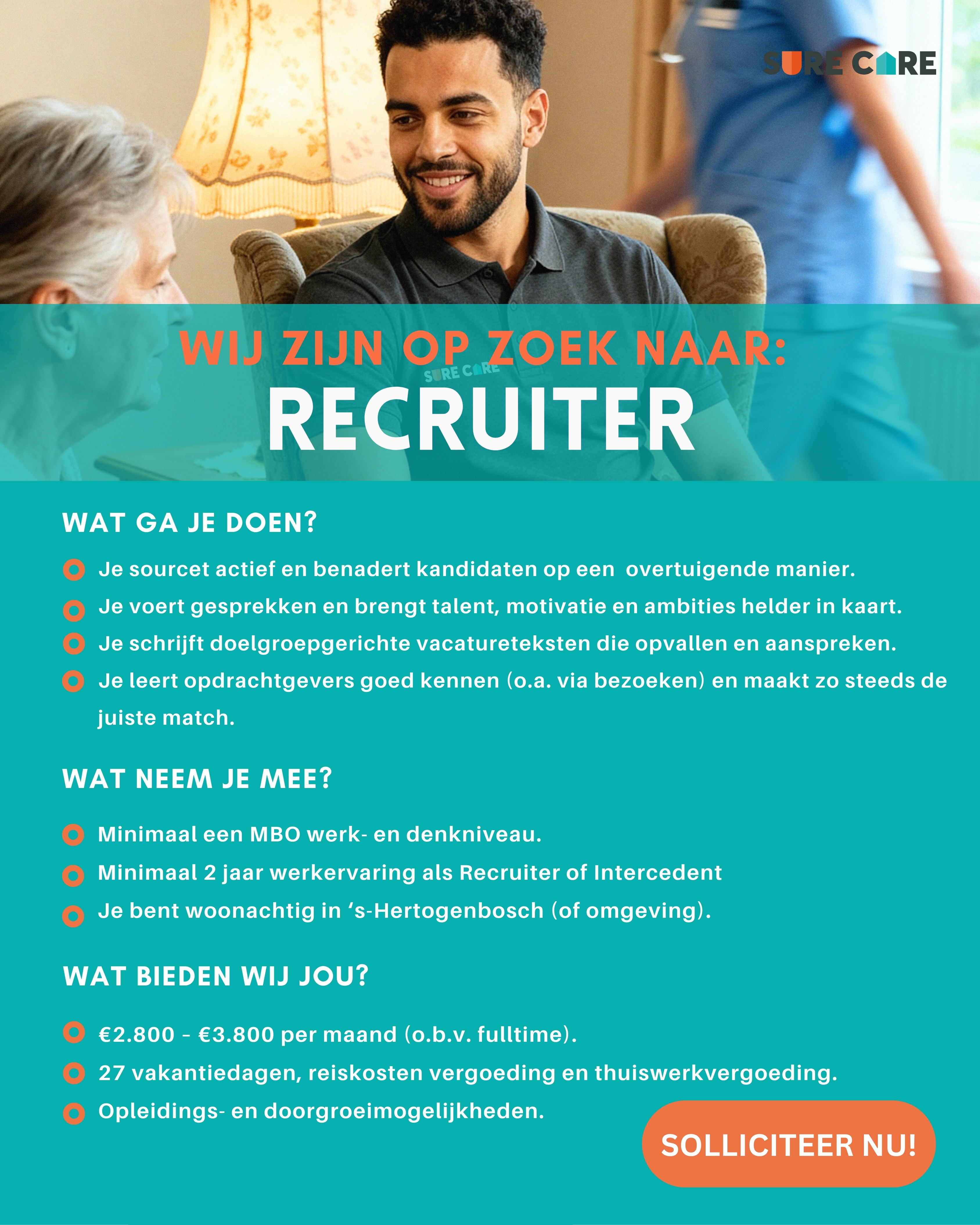 SureCare Facebook ad: Heb jij een passie voor het vinden van…