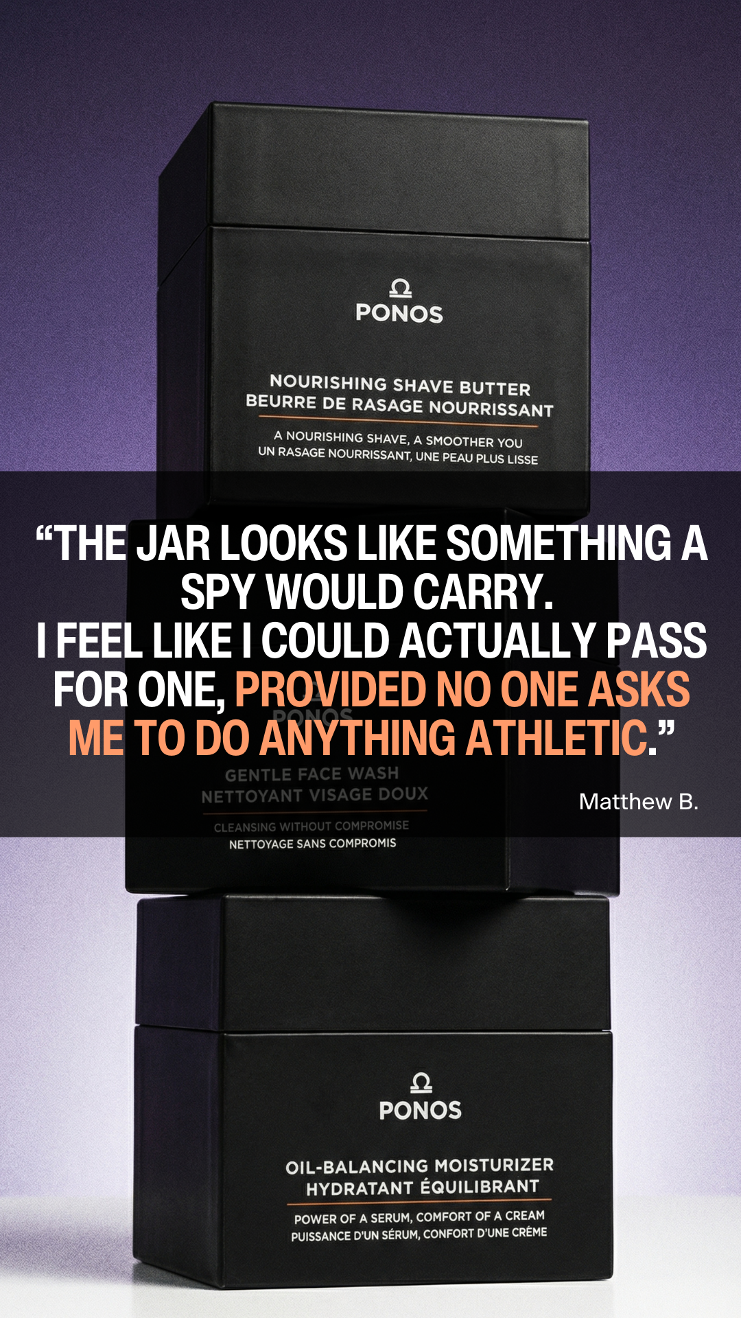 PONOS Facebook ad: Men's Skincare That Works