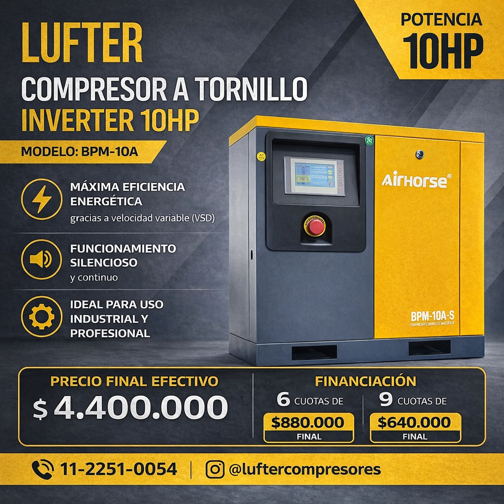 luftercompresores Facebook ad: Compresores a tornillo industriales de alto rendimiento