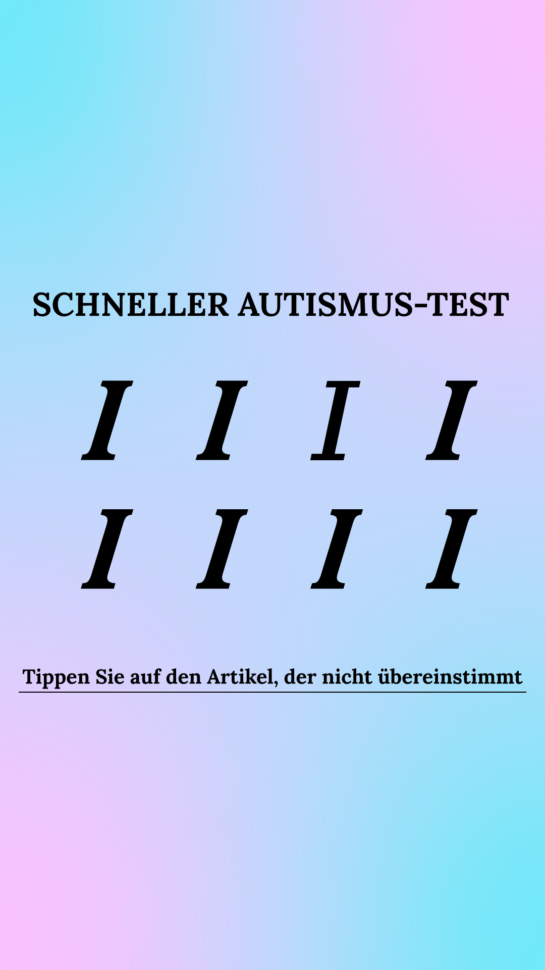 International IQ test Facebook ad
