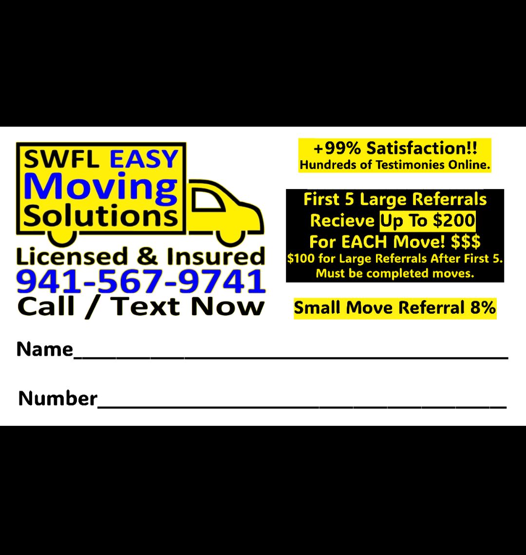 SWFL EASY Moving Solutions Facebook ad: Contact SWFL EASY Moving Solutions | Southwest, FL, USA