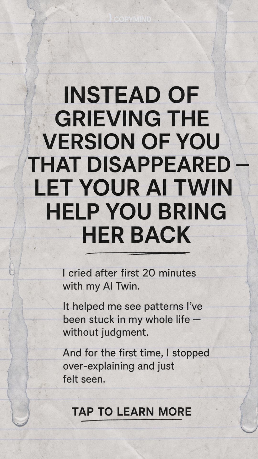 Break bad patterns with Copymind Facebook ad