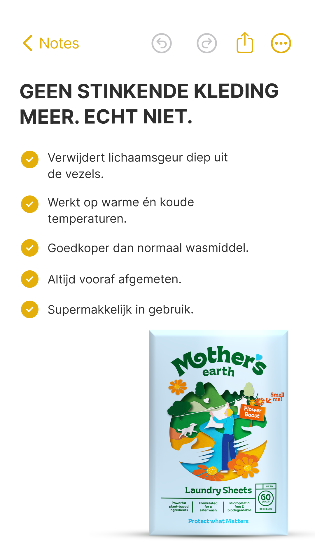 Mothers Earth Facebook ad