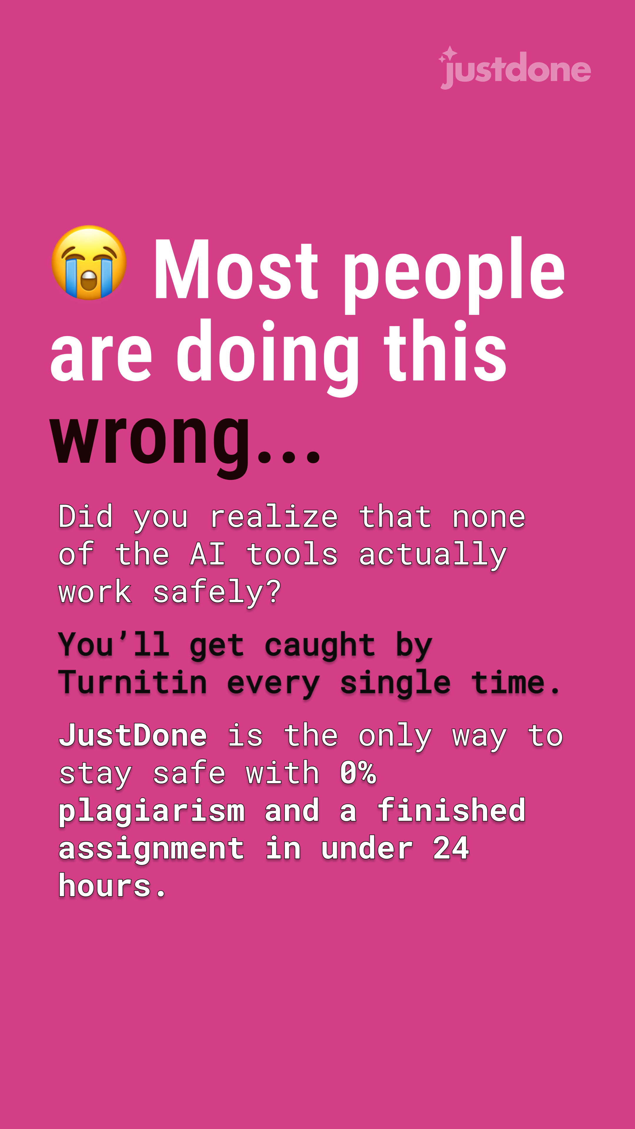 JustDone Facebook ad